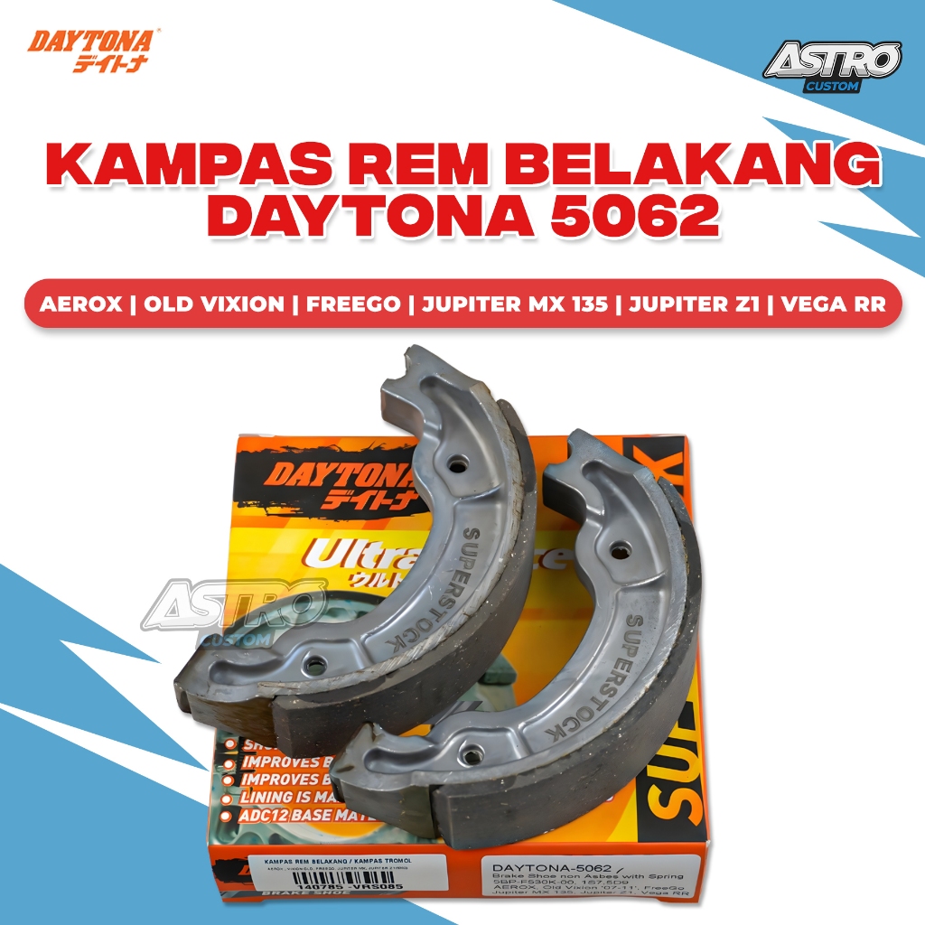 Kampas Rem Tromol Aerox 155 OLD Aerox 155 New Freego Vixion OLD Jupiter MX Z1 Kampas Rem Belakang