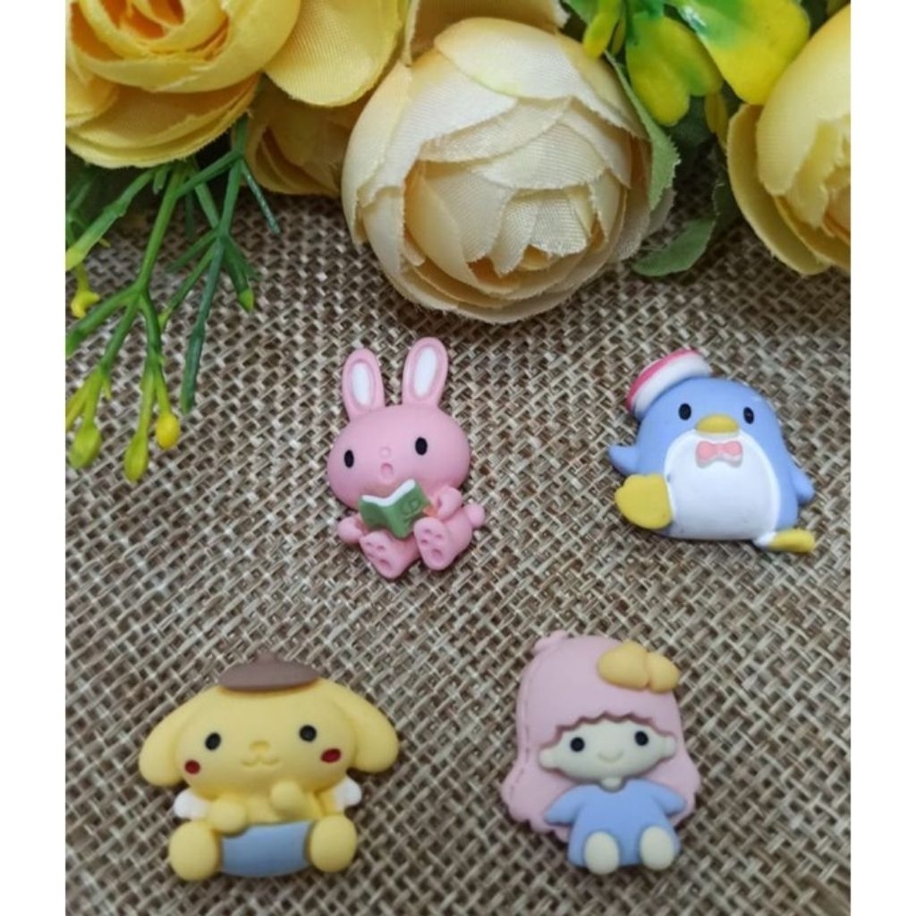 4 Pcs Clay Karakter Lucu Clay Karakter Unik Clay Karakter Kelinci Clay Premium