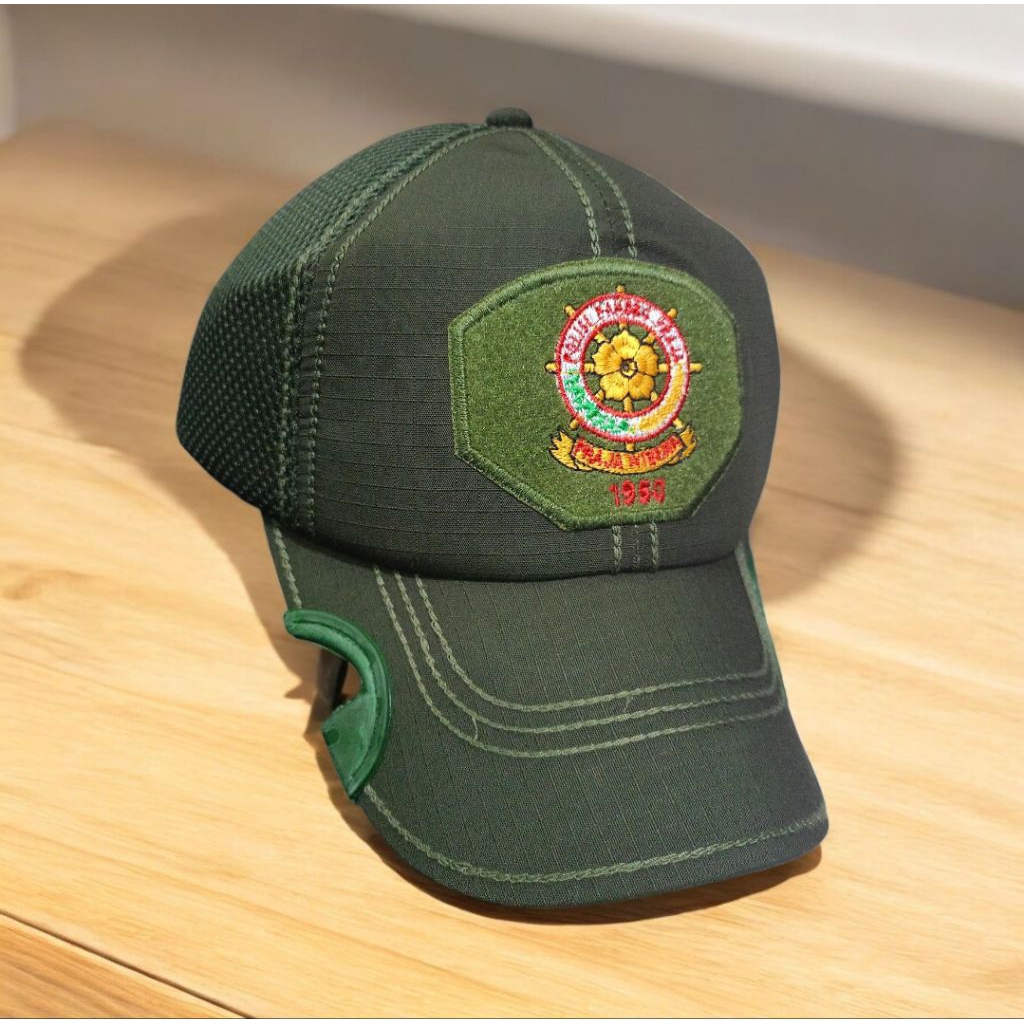 Topi coak POL PP warna hijau army - topi outdoor POL PP
