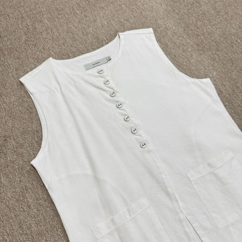 (PRELOVED) EROS LINEN VEST by ECINOS