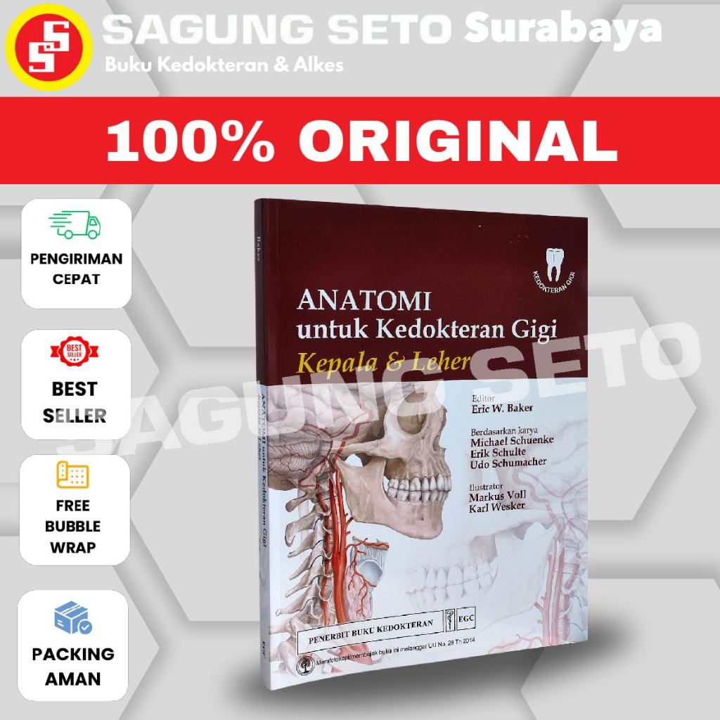 BUKU ANATOMI UNTUK KEDOKTERAN GIGI KEPALA & LEHER - BAKER