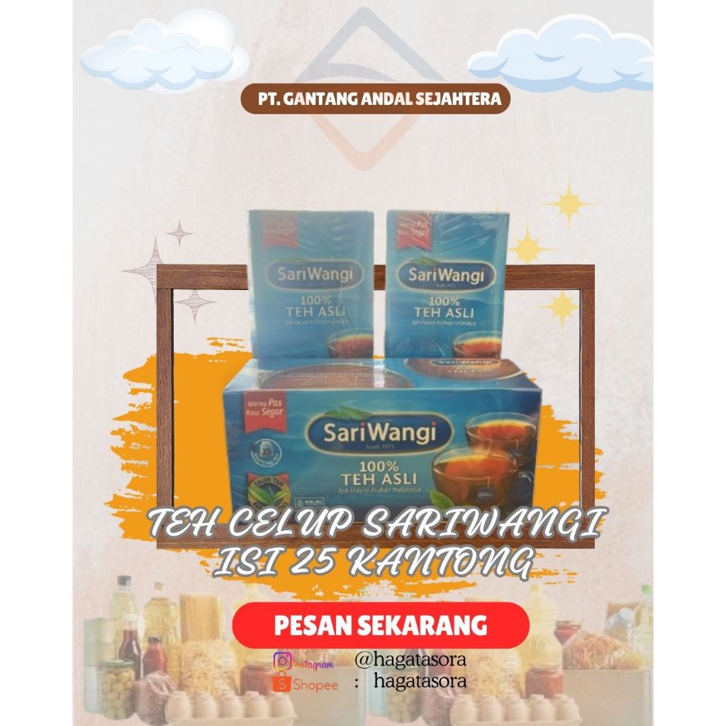 TEH CELUP SARIWANGI 25 KANTONG / SARIWANGI EARL GREY MILK TEA
