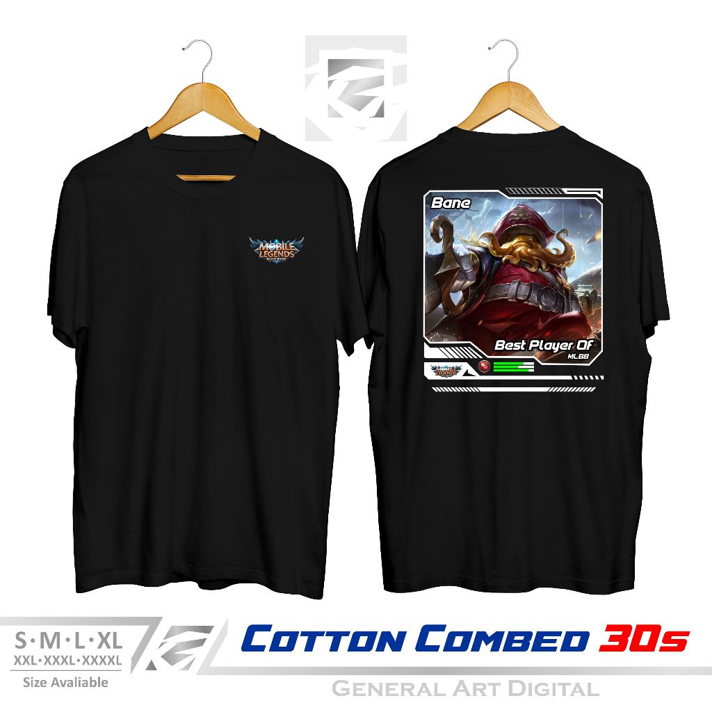 Kaos Distro MLBB Bane T-shirt game MOBILE LEGEND Skin Bane