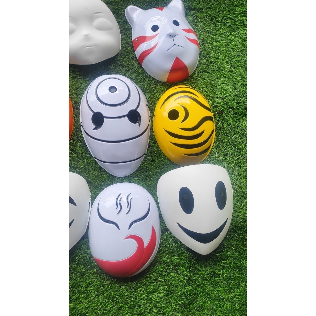 Juleashop Topeng Uciha Obito - Topeng Obito Uchiha Oranye - Topeng Tobi Kuning - Topeng Ninja Naruto