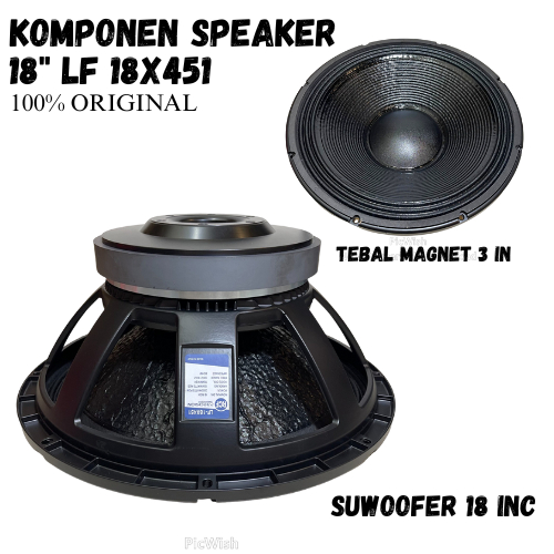 Speaker Component Rcf LF-18X451 Komponen Speaker 18" LF 18X451 Tebal Magnet 3 in