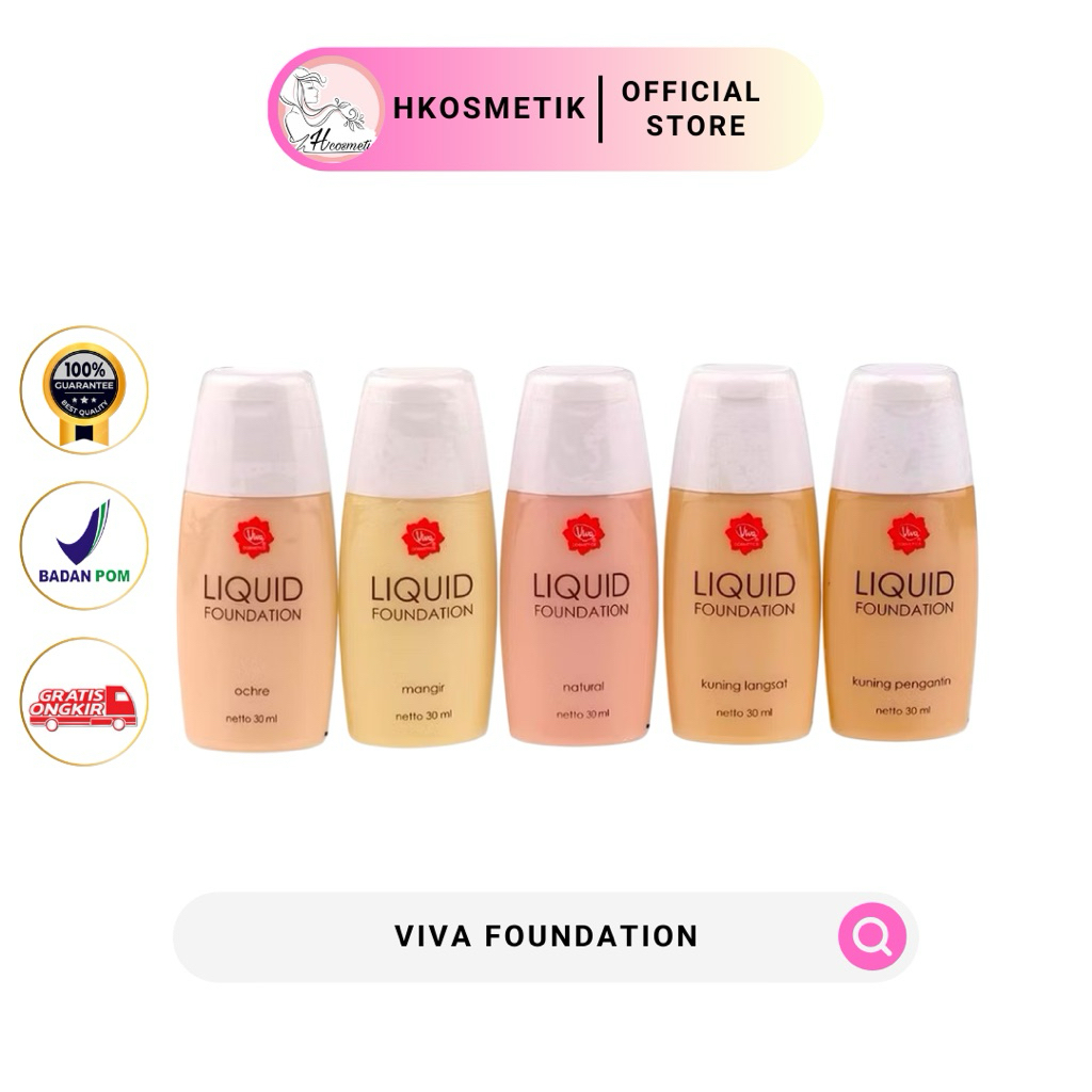 Viva Liquid Foundation 30ml - Viva Alas Bedak Cair