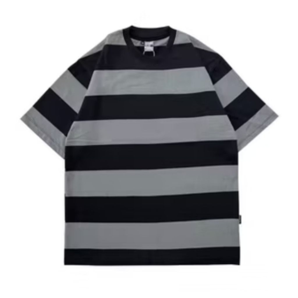 Kaos salur garis  garis stripe pria dewasa/kaos distro terlaris