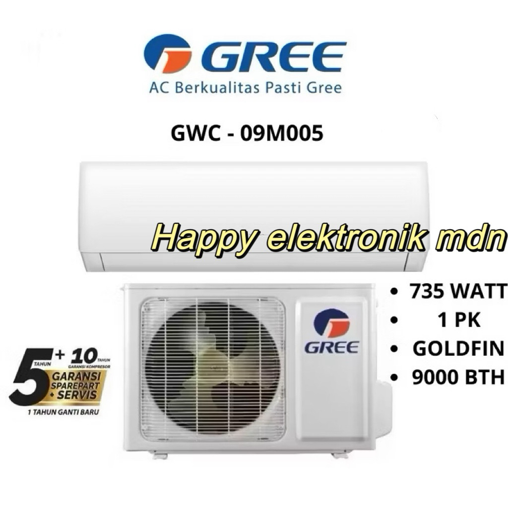 AC GREE 1 PK GWC-09M005 standar series | GWC-09 / 09MOO5 1PK