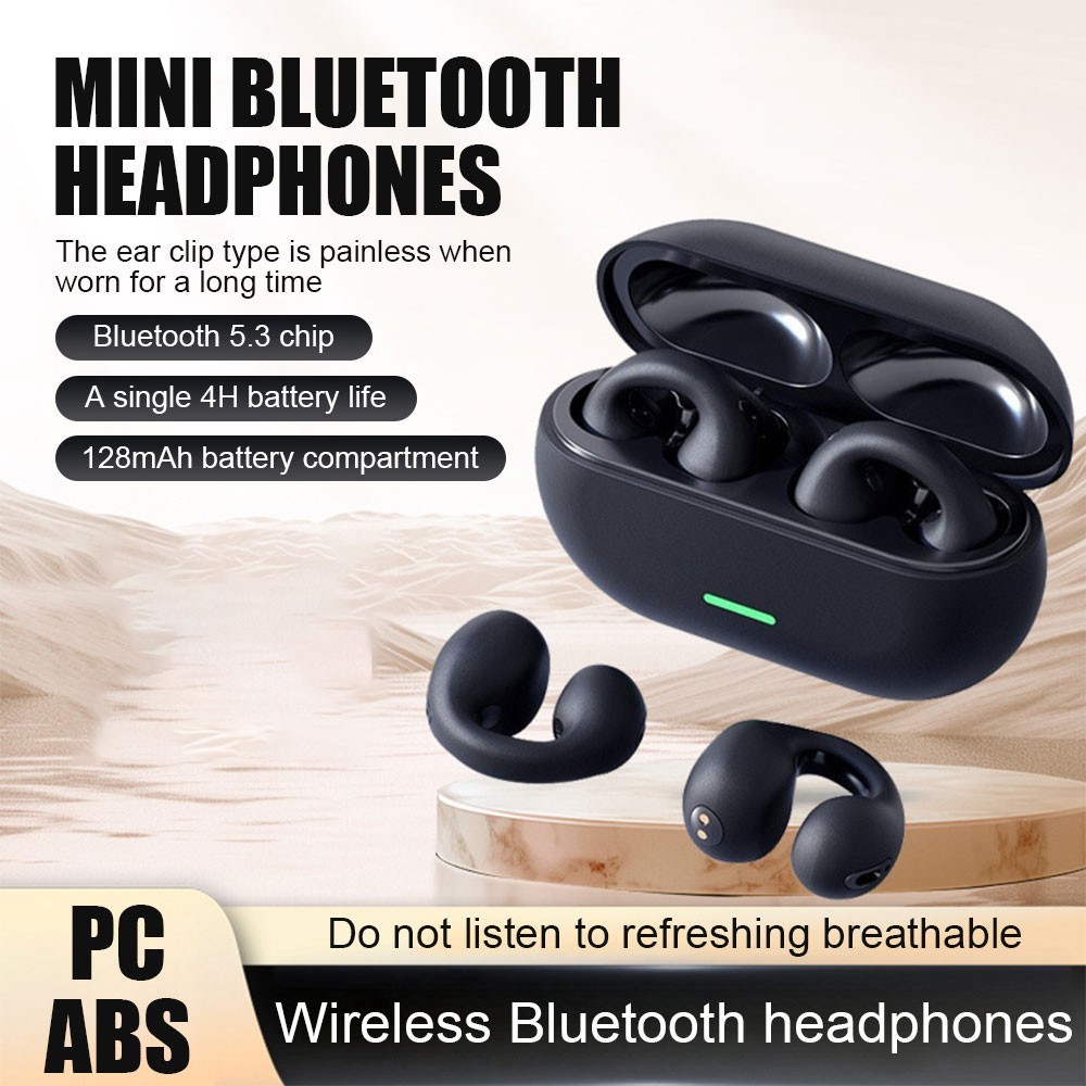 【COD】Earphone T7500 Bluetooth Konduksi Tulang Anting-Anting Headphone Nirkabel Headset Tahan Air TWS