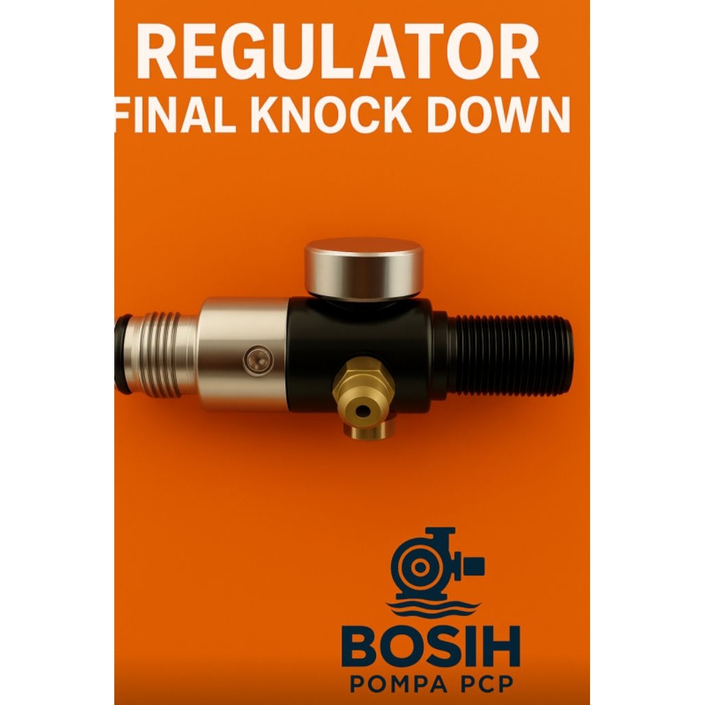 Regulator Paintball Knockdown M18 Import – Regulator Tabung Angin Stainless High Quality Seal Hijau 