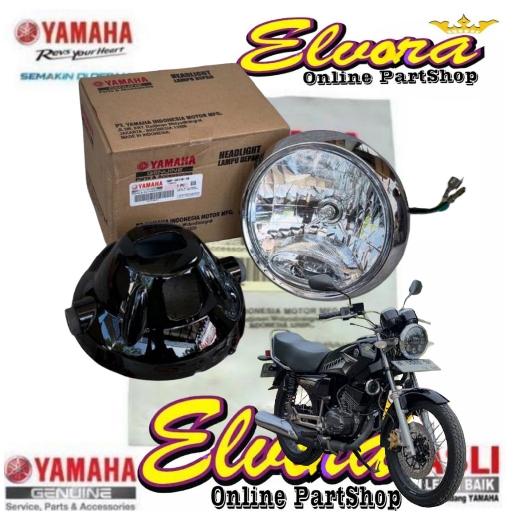 Reflektor lampu depan fullset yamaha Rxking 2008 peredam Original