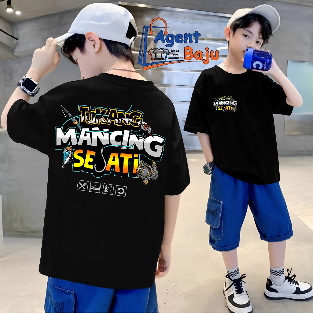 Baju Anak Kaos Anak Tukang Mancing Lucu
