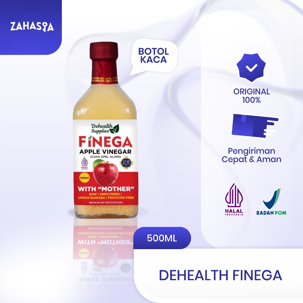 Dehealth Supplies Finega Cuka Apel 500ml Original 100%