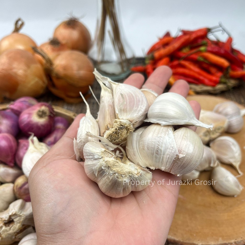 Bawang Putih Kating Kiloan 500 Gr / 1 Kg - Siung Besar, Putih Bersih, Gurih Aromatik
