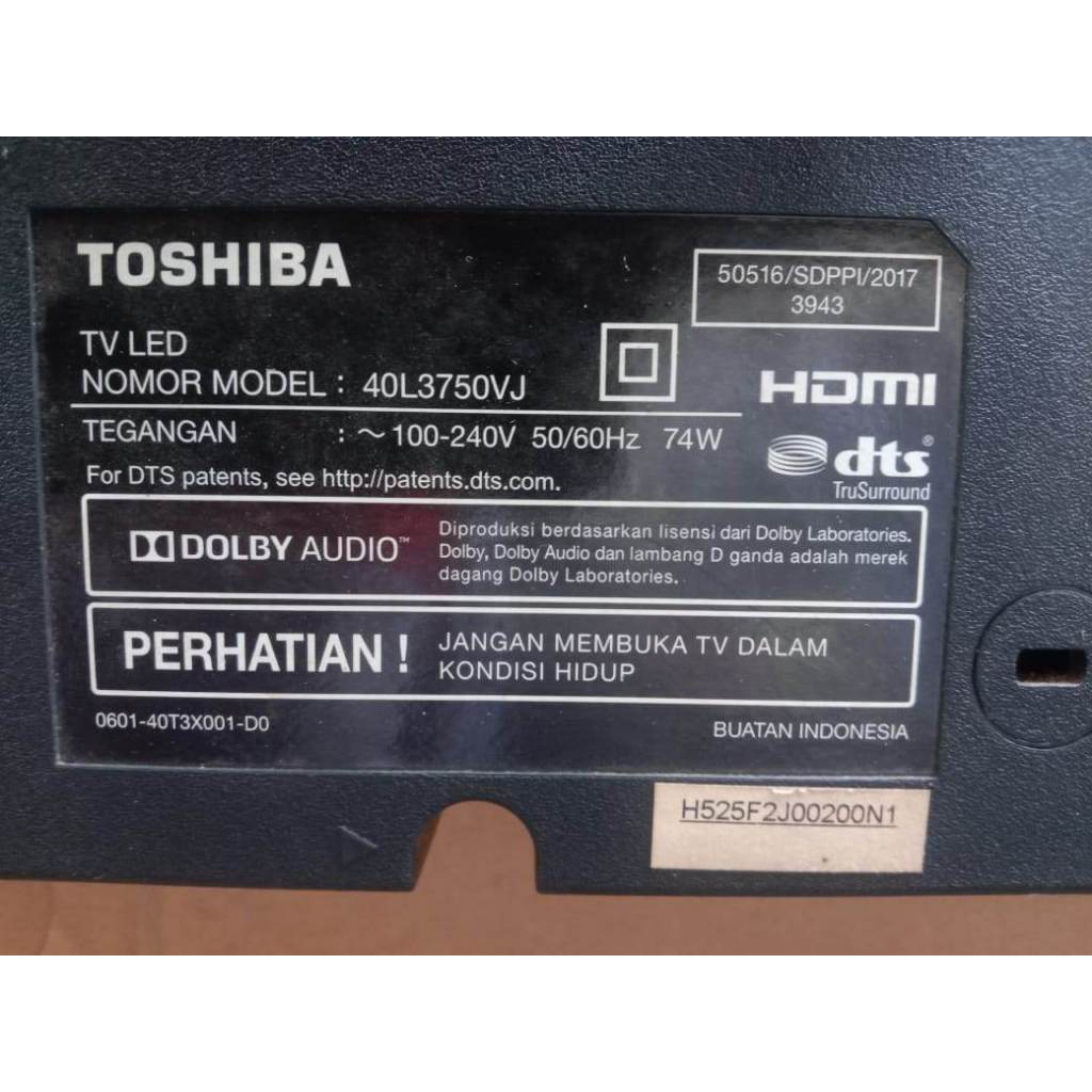 dudukan tv stand kaki tv  TV DIGITAL LED TOSHIBA 40L3750VJ  40 INCH  40L3750 VJ tosiba