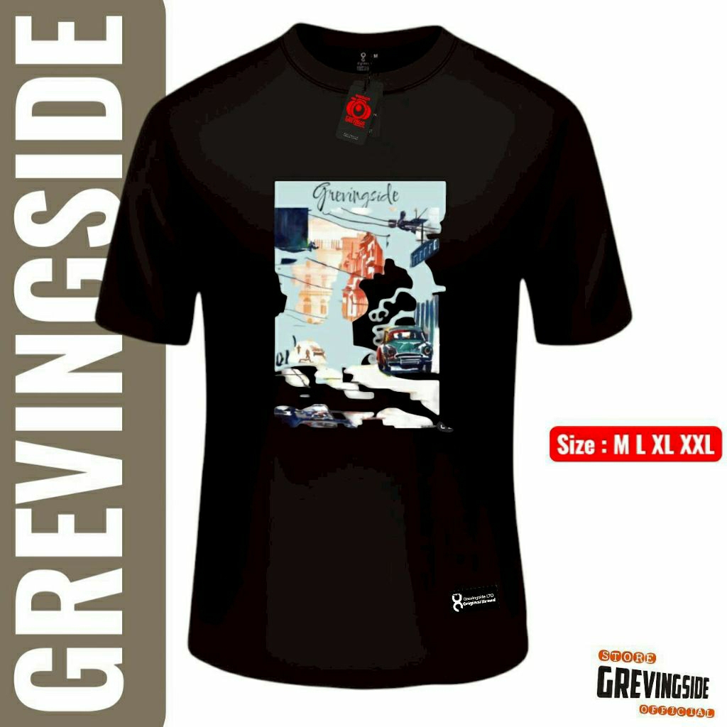 kaos distro original 100% // kaos grevingside local brand // kaos pria terbaru  // kaos motif simple