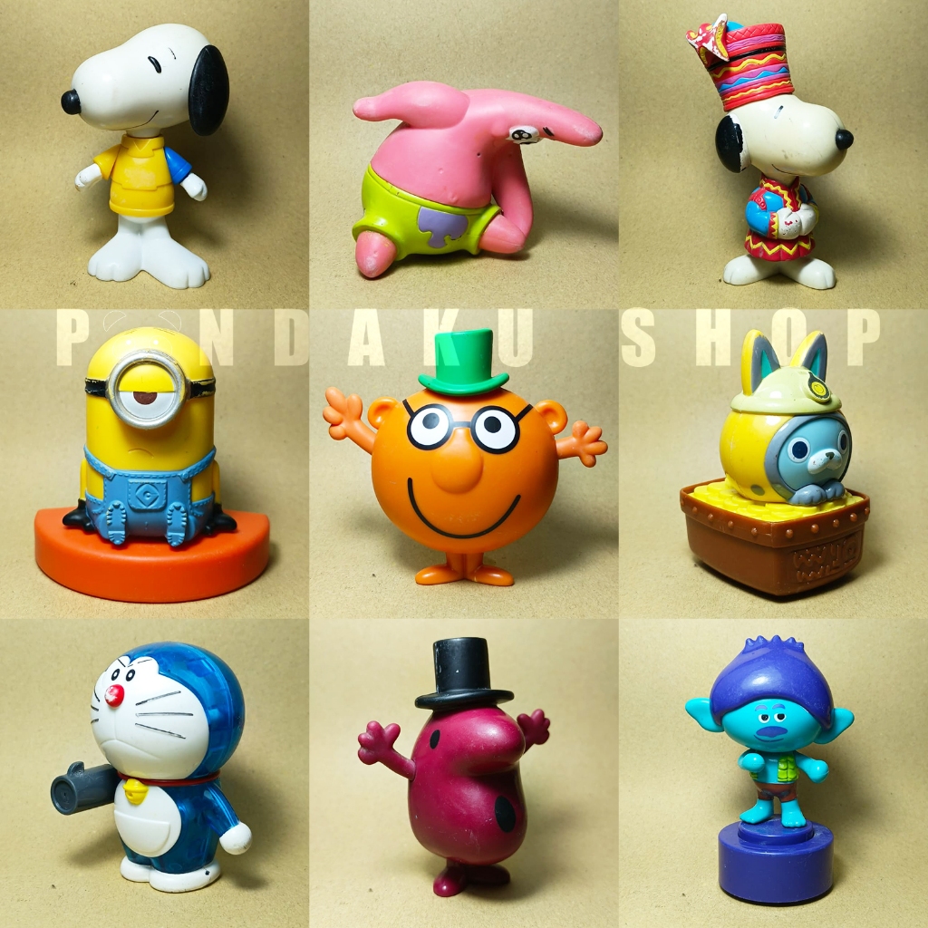 [PANDAKU] Mainan Minion Action Figure Hadiah Happy Meal MCD McDonalds Despicable me Minions Snoopy D