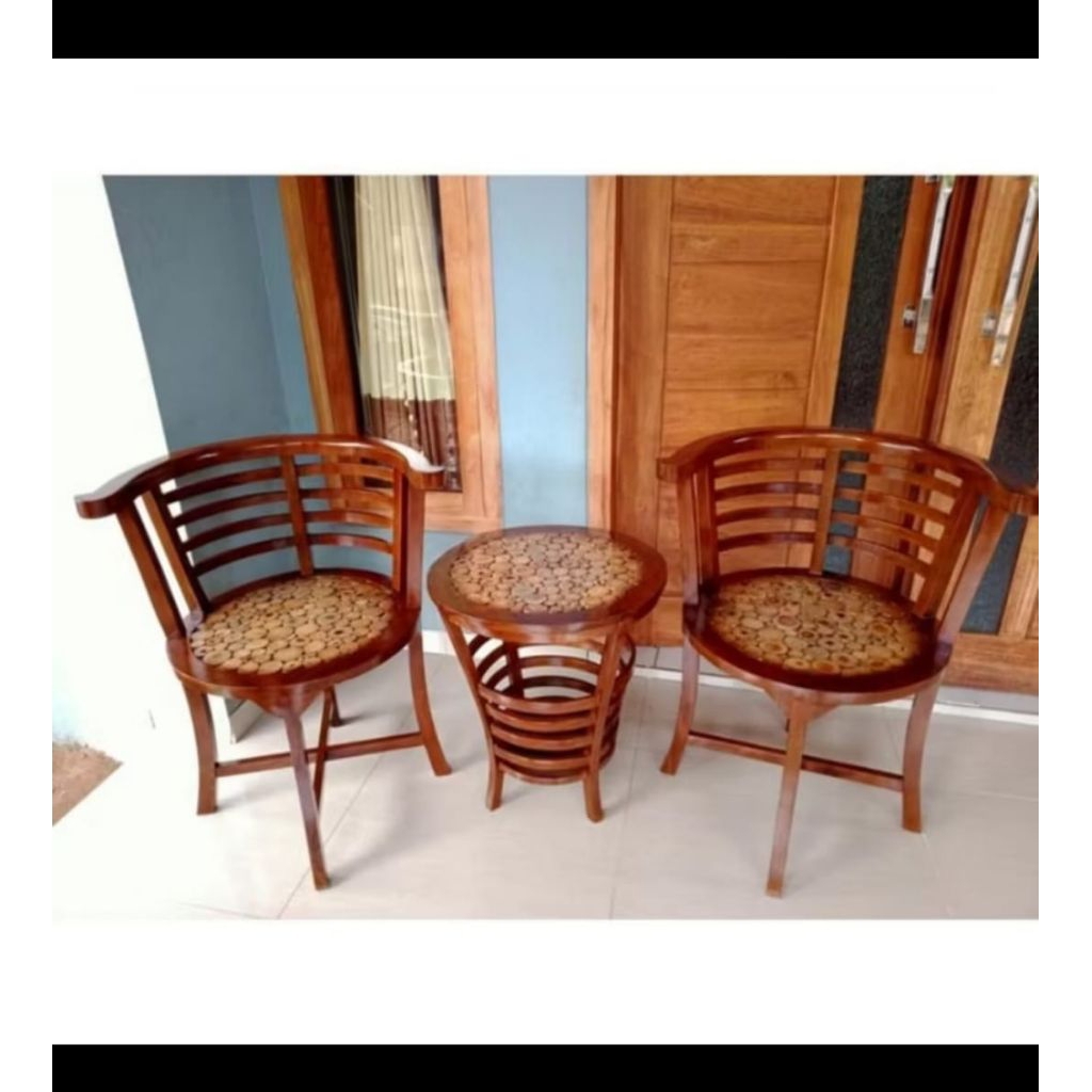 Kursi Teras Minimalis Kayu Jati Jepara