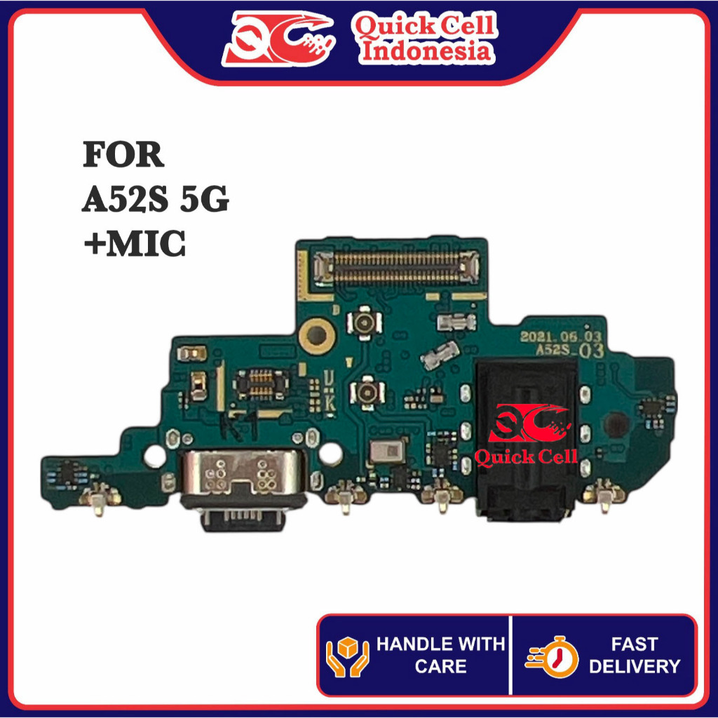 Quick Cell Konektor Papan Charger For Samsung A52S 5G - A528 +Mic - Fast Charging