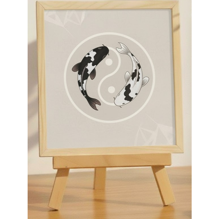 miniatur frint foto ikan koi 15cm x 15cm