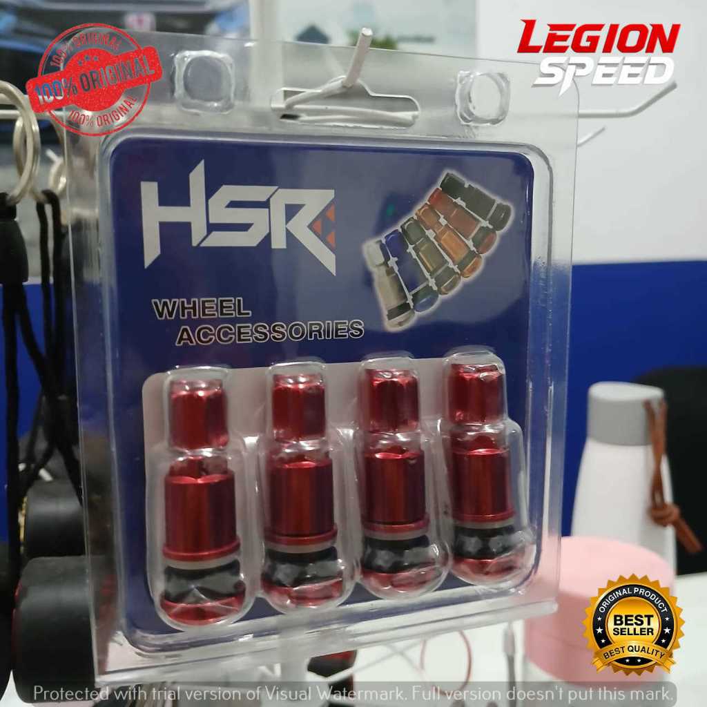 PENTIL VELG HSR RACING UNIVERSAL TAHAN KARAT WARNA MERAH || TOKO VELG DAN BAN MOBIL BEKASI