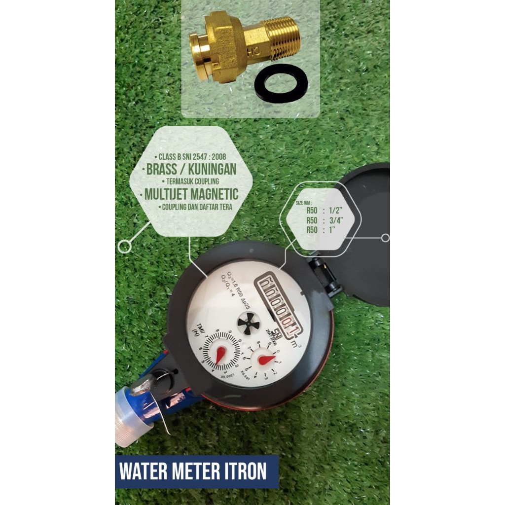 [ITRON] Water Meter Itron 1/2" Multimag TMII R50 | Kuningan ITRON SNI