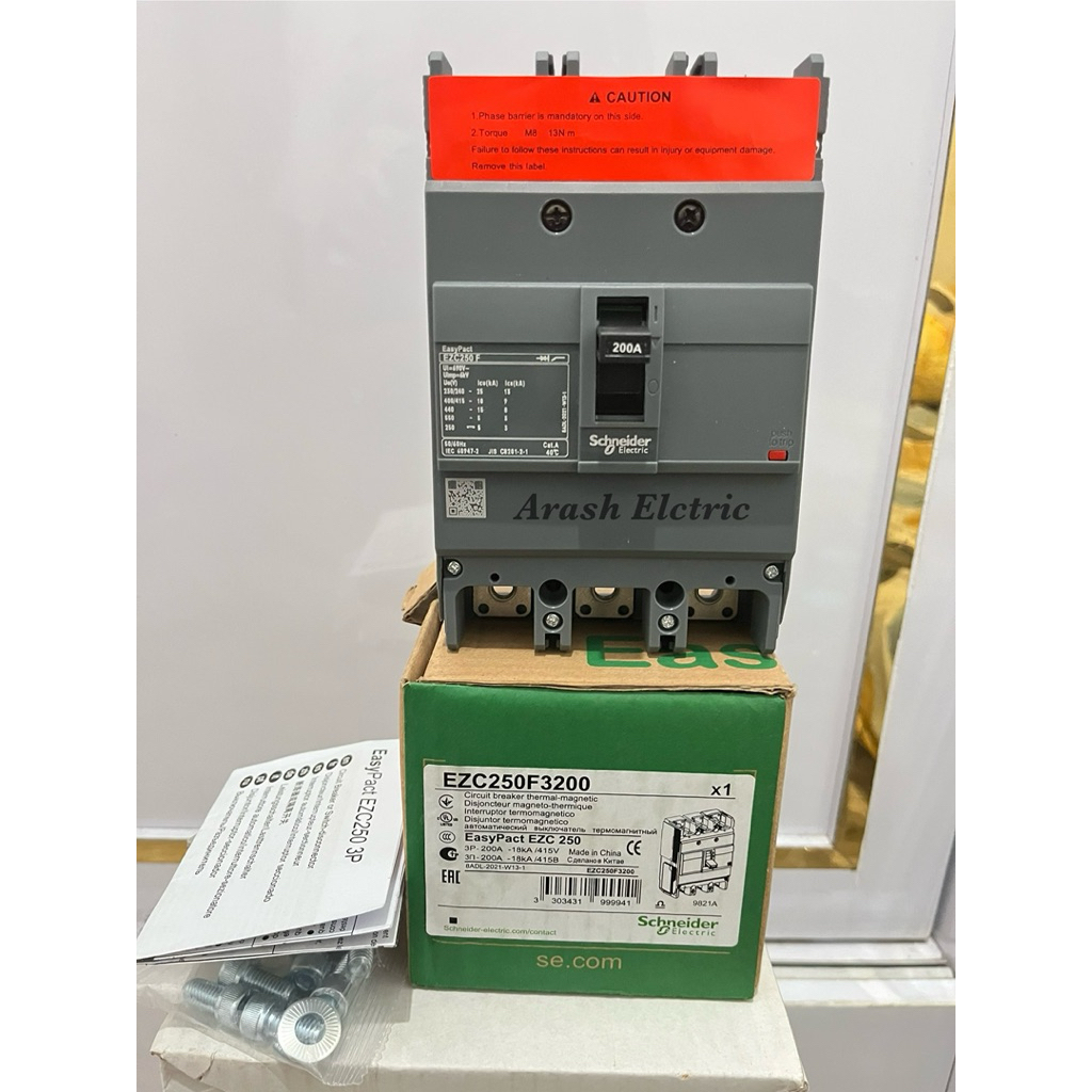 MCCB ezc250f 3p 200amper schneider original