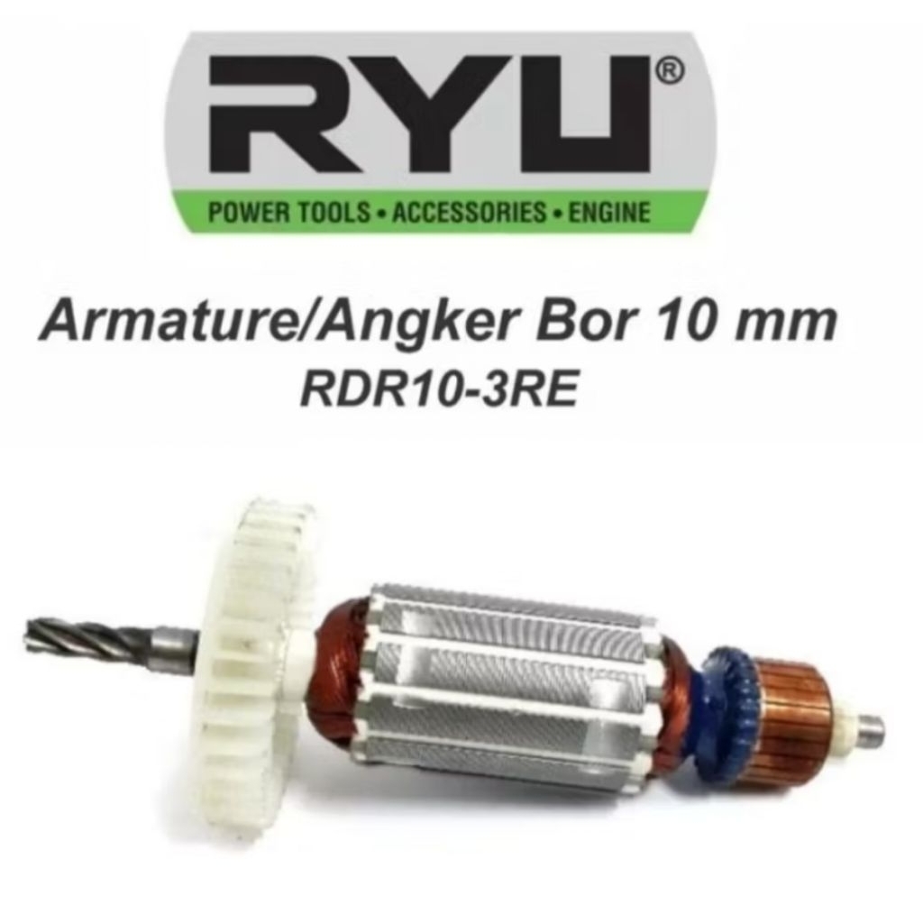 ARMATURE RYU RDR10-3RE ANGKER ROTOR MESIN BOR RYU 10MM RDR 10-3 RE RYU RDR10 3 RE ORIGINAL