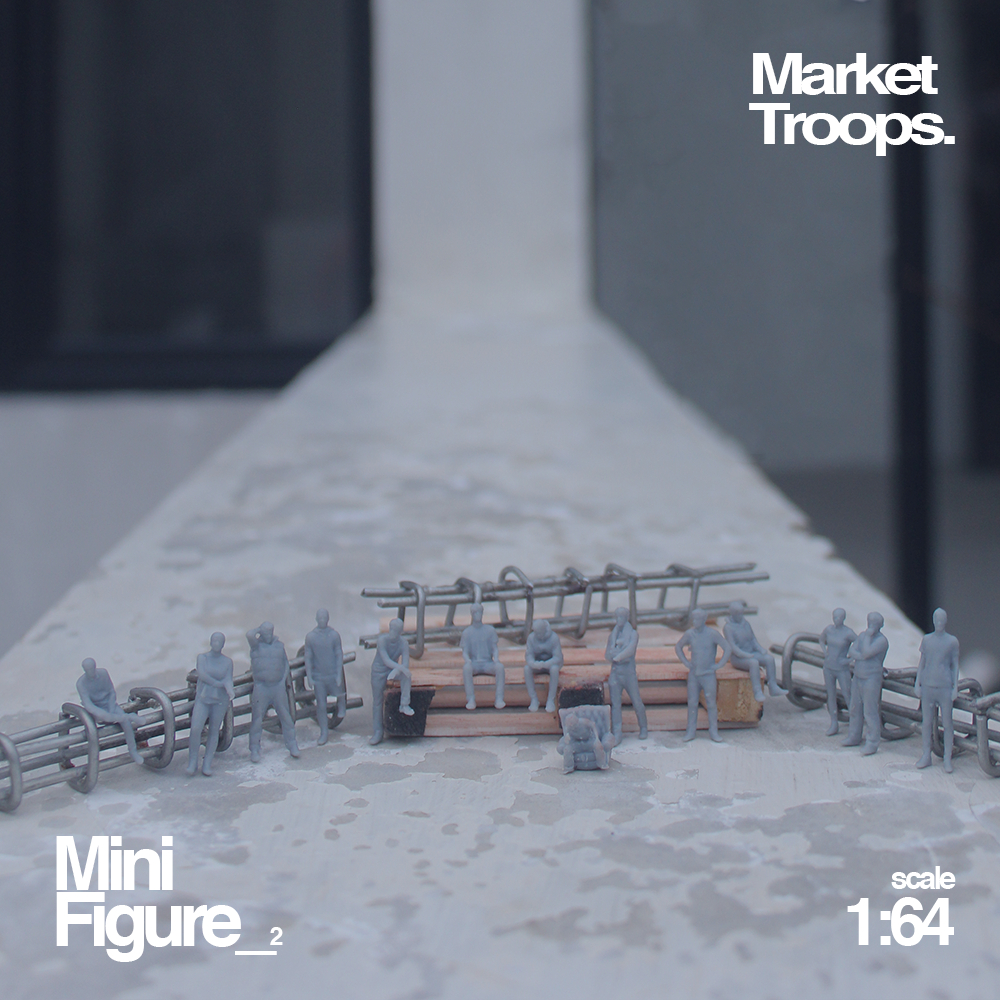 Miniatur Figure Manusia skala 1:64 Diorama Unpaint Random Isi 10 pcs