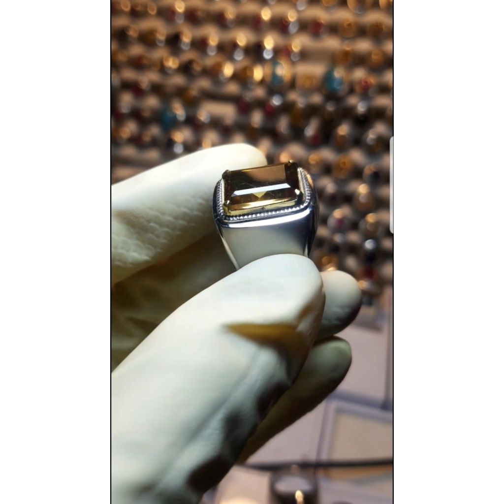 Ring monel kotak  super doff handmade kosongan tanpa