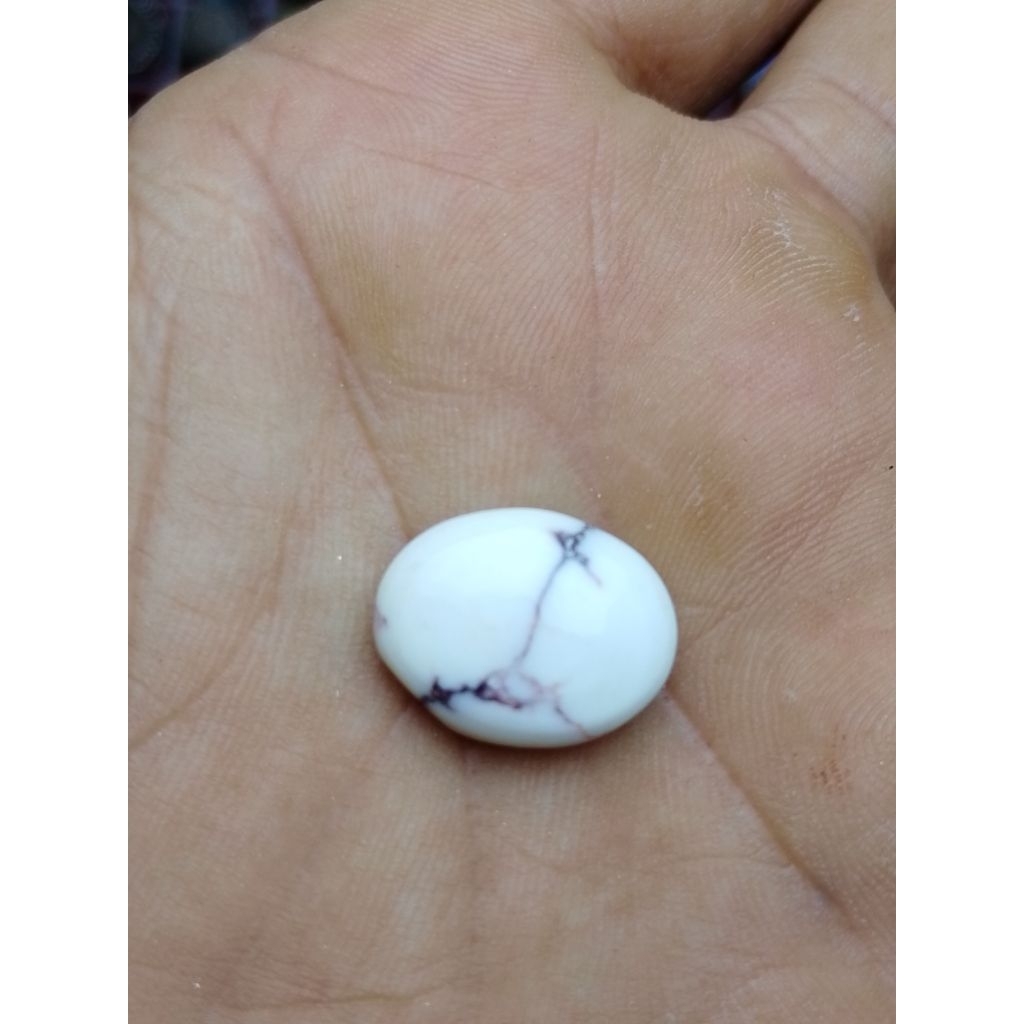 Batu pirus putih asli original urat merah hitam ceplok kuro dim kantoran / pirus persia urat emas