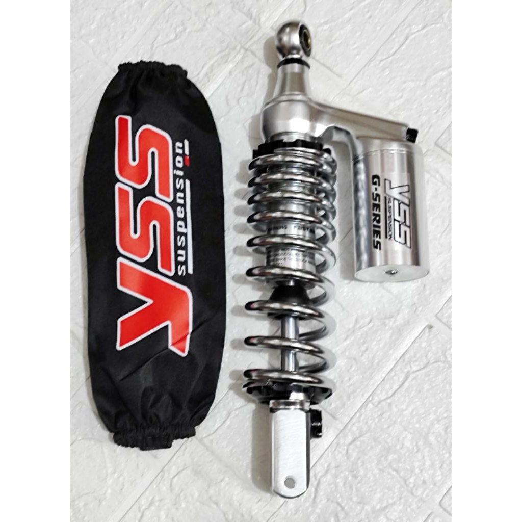 gsport shock subreker tabung matic chrome/silver 310 & 330 mm honda dan yamaha mio m3 beat genio sco