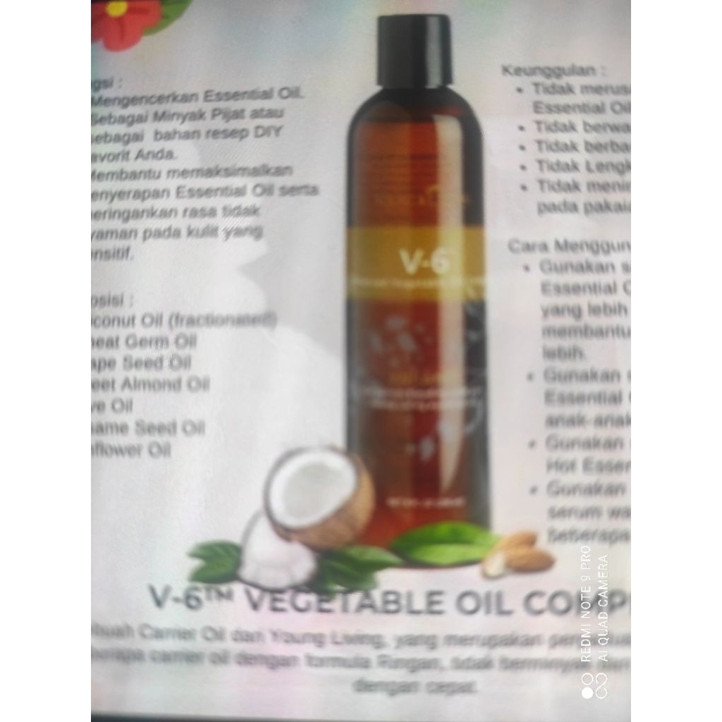 V6 v-6 carrier oil essential oil young living