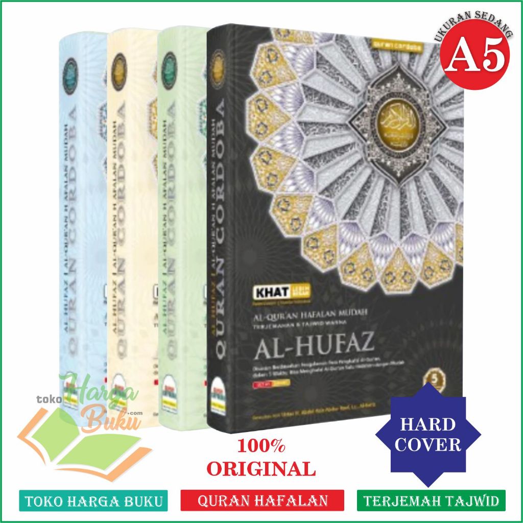 Foto Al-Quran Al-Hufaz Khat BESAR A5 HC Terjemah Tajwid Warna 5 Blok Original Qur'an Hafalan Al Hufaz - Cordoba