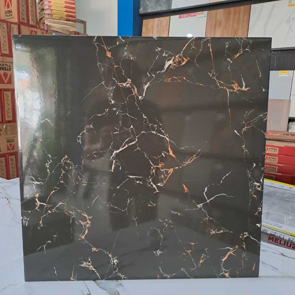 KERAMIK LANTAI 50X50 CONCORD HITAM MOTIP