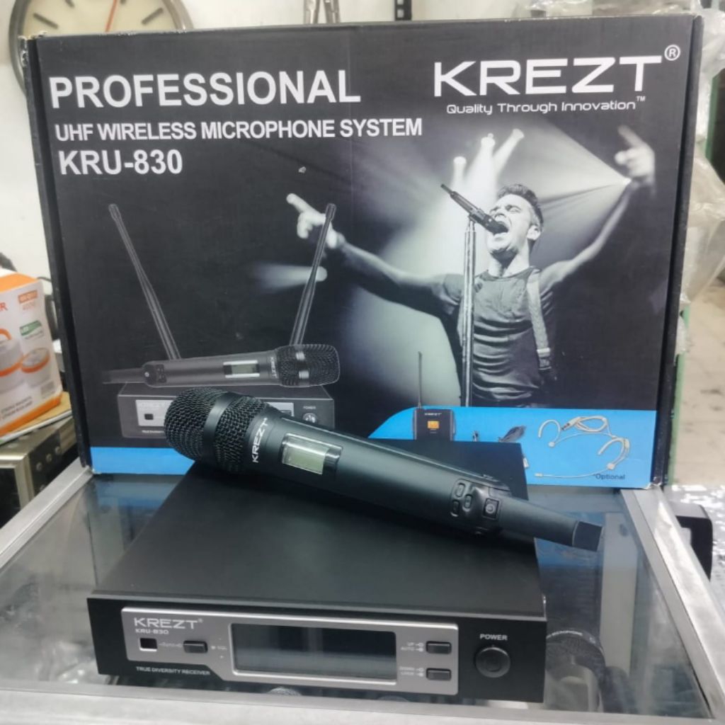 Mic Wireless KREZT KRU 830 Single Mic ORIGINAL