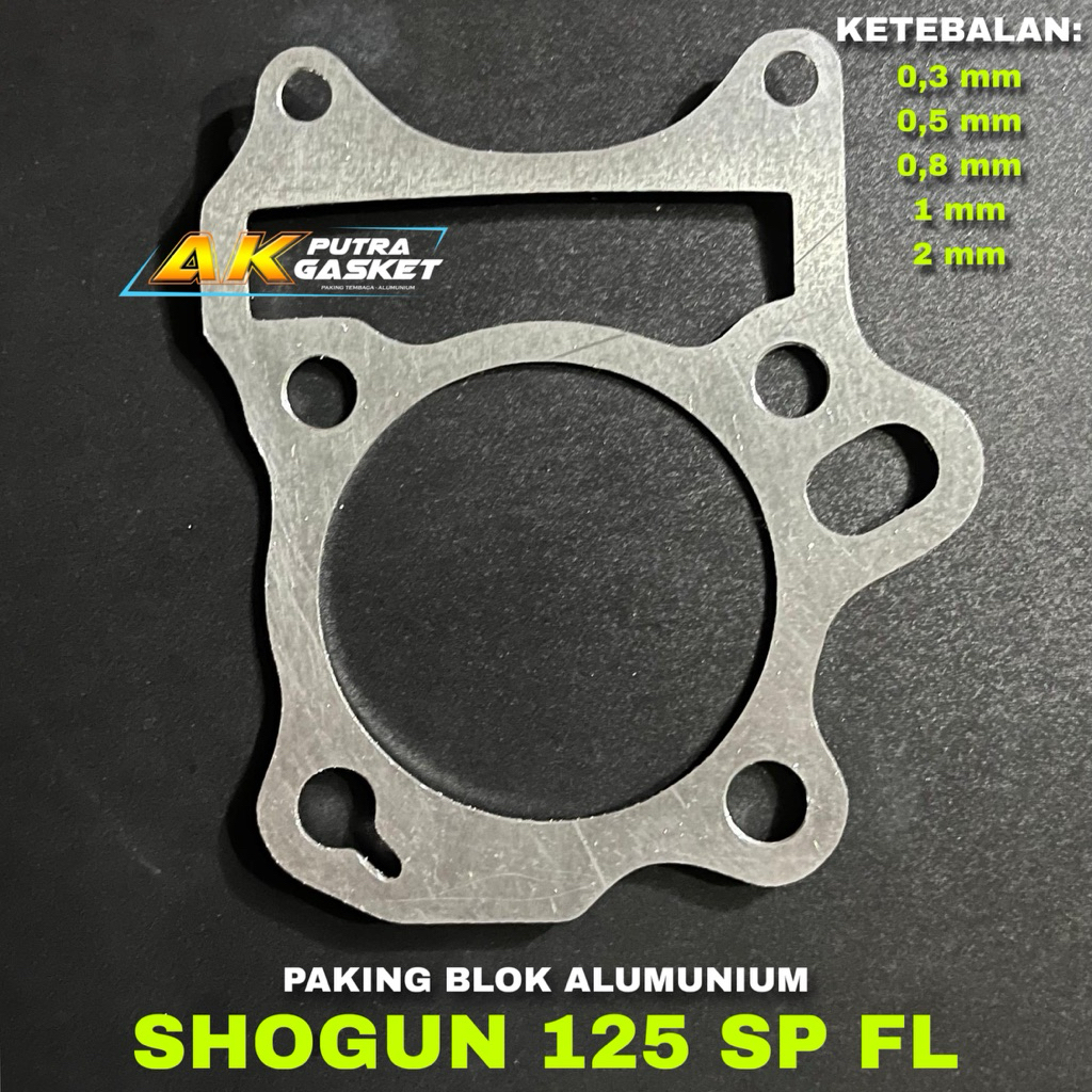 Paking Blok Alumunium SHOGUN 125 SP FL / Packing Perpak Suzuki Shogun 125 FL Almunium