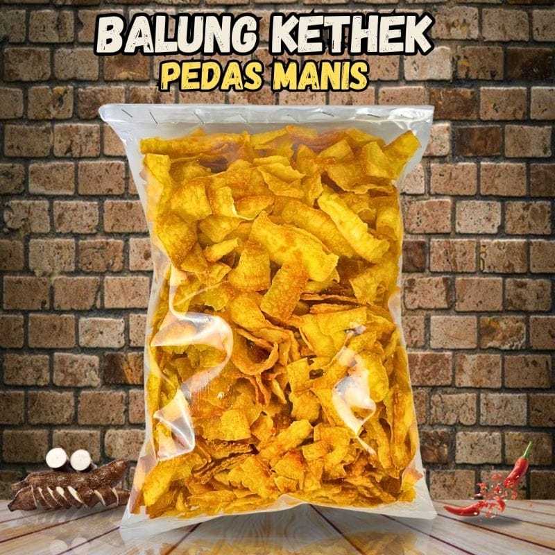 Balung Kethek pedas Manis 500gram Premium Super Murah - Kripik singkong Pedas manis keripik Singkong