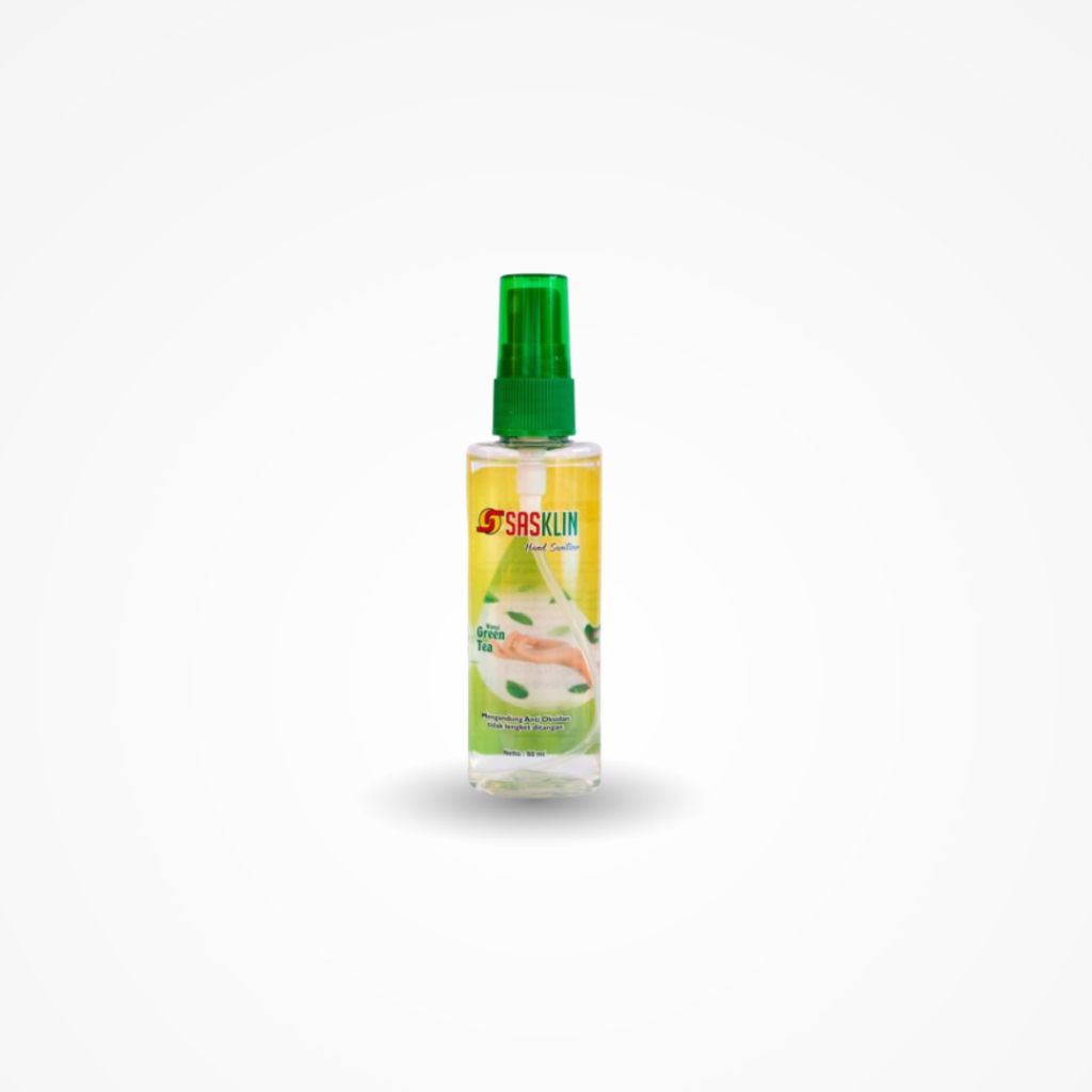 andsanitizer Aroma Greentea 60ml SASKLIN HAND SANITIZER CAIR ANTISEPTIC 70%