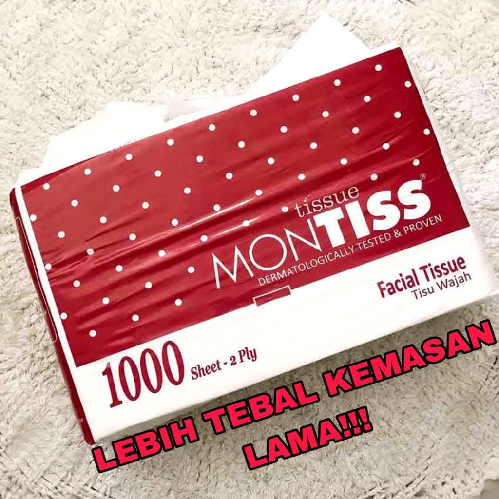 MONTISS 1000 SHEET  tissue tisu tissu  Murah Jumbo besar Ruang Tamu kebersihan  Masker