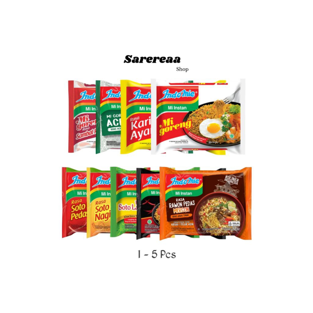 Indomie Goreng, Kari Ayam, Mie Aceh, Sambal Rica - Rica, Rawon Pedas Mercon, Hype Abis Ayam Geprek, 