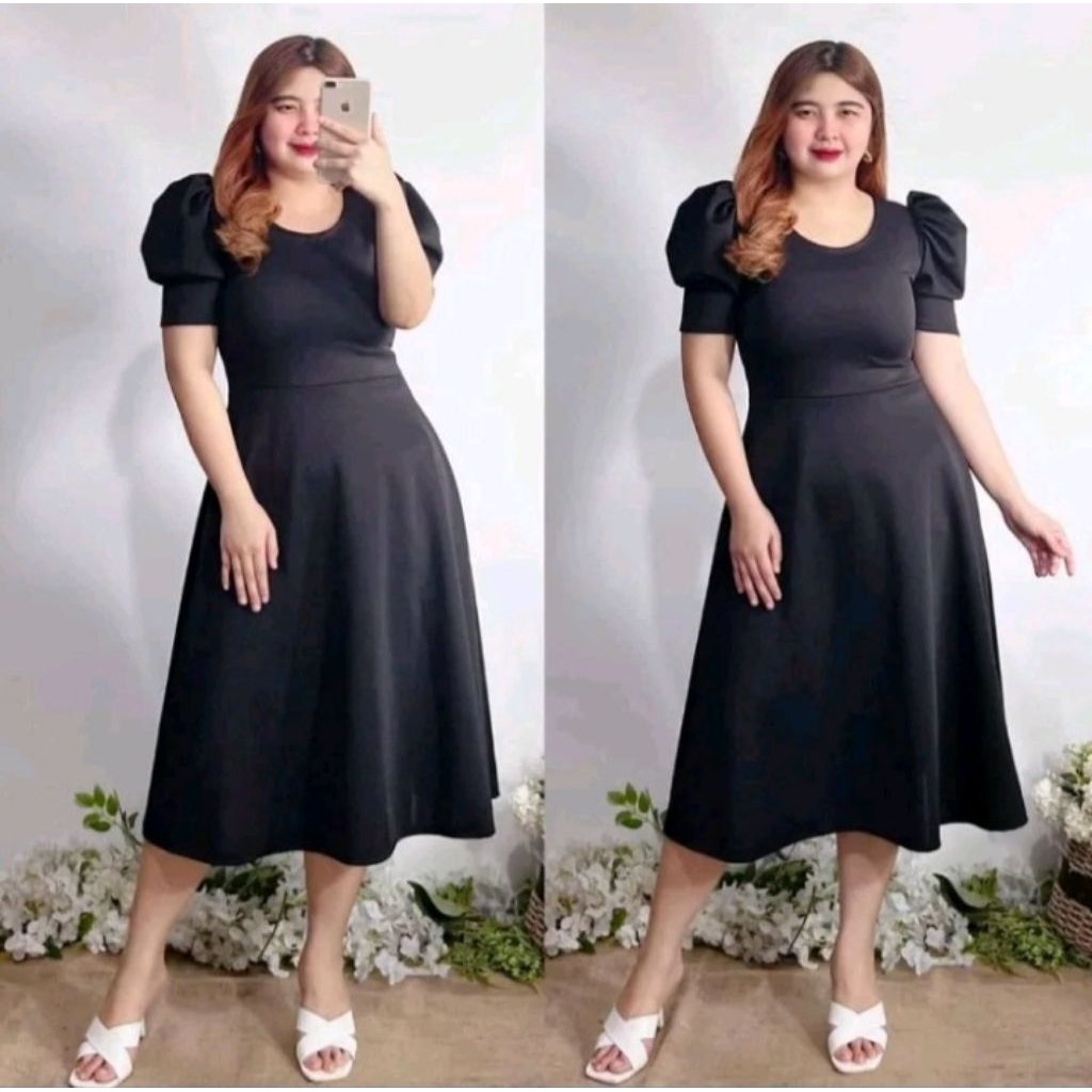 anita dress scuba big size/fashion scuba big size/gaun scuba premium