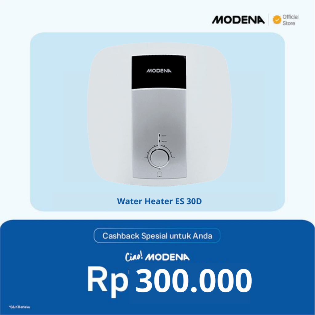 Modena ES 30D Water Heater - Pemanas Air Listrik 30 Liter