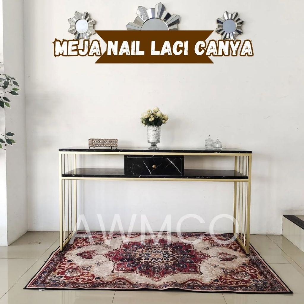 Meja Nail Canya / Meja Nail Calya Furniture Homedecoration Meja Nail Art Meja Salon Meja Rias