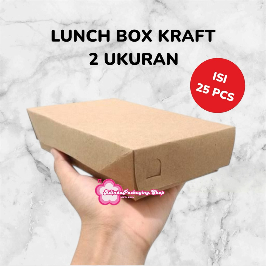 LUNCH BOX | LUNCH BOX KRAFT | LUNCH BOX COKLAT | PAPER LUNCH BOX | LUNCH BOX M | LUNCH BOX L | PAPER