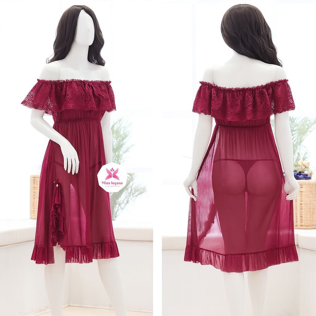 Lingerie Seksi Shabrina Lingeri Jumbo Baju Dinas Istri Miss Isyana BST06 Baju Cantik Sabrina Khusus 