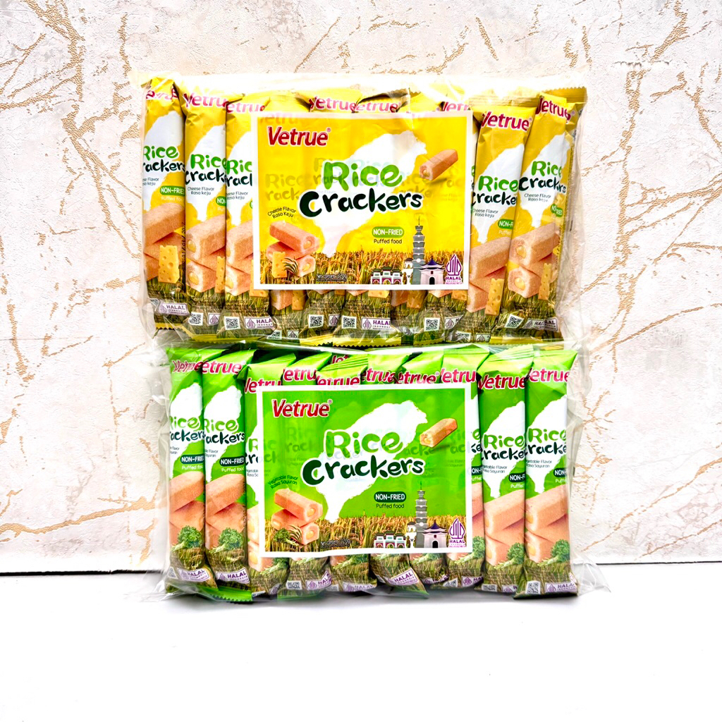 Vetrue Rice Crackers Japanese Taiwan Stick Cheese Vegetable 200gr