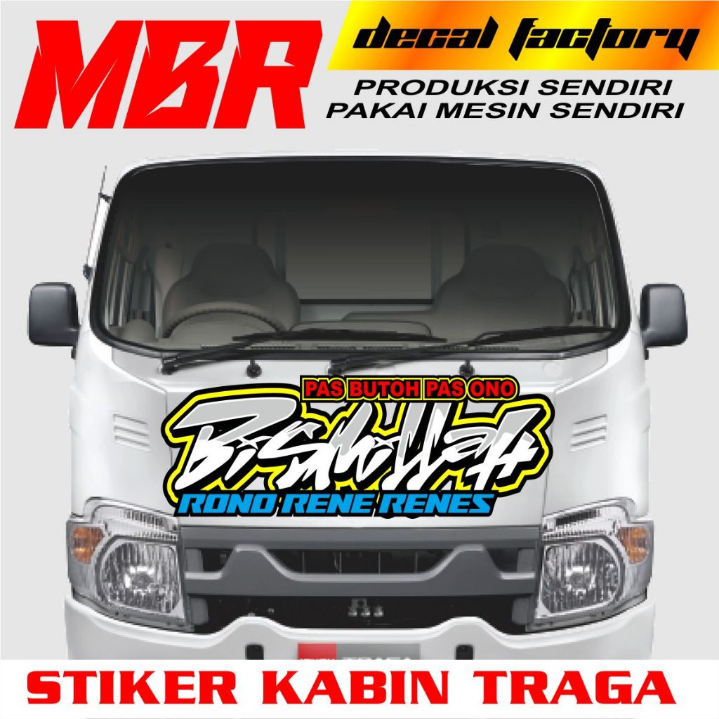 Stiker Traga Bismillah, Stiker Decal Traga