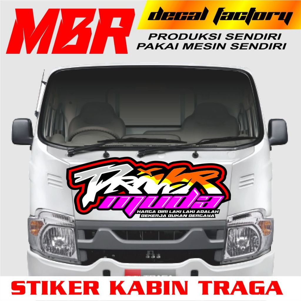Stiker Traga Driver Muda, Stiker Decal Traga