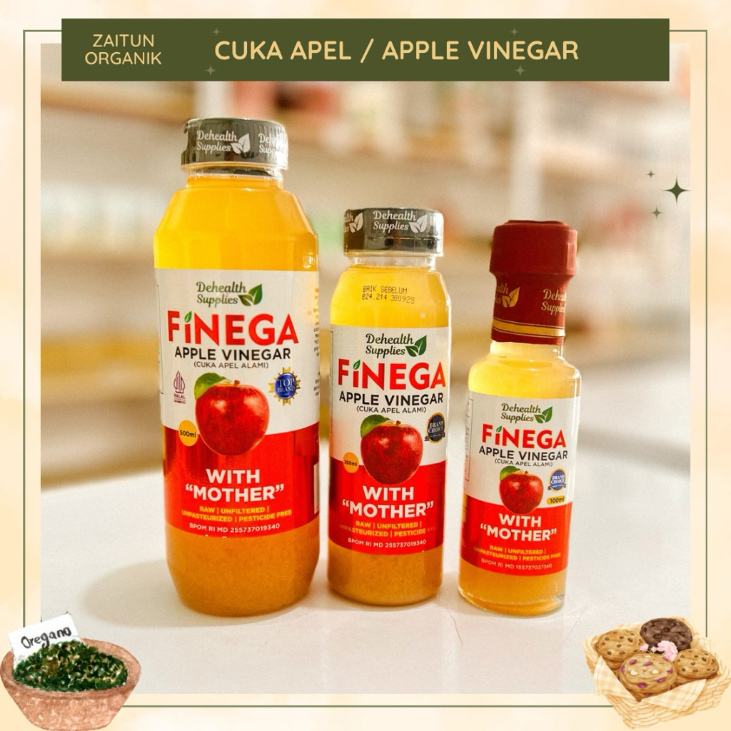 Cuka apel finega - dehealt supplies | Apple vinegar | cuka apel with mother |